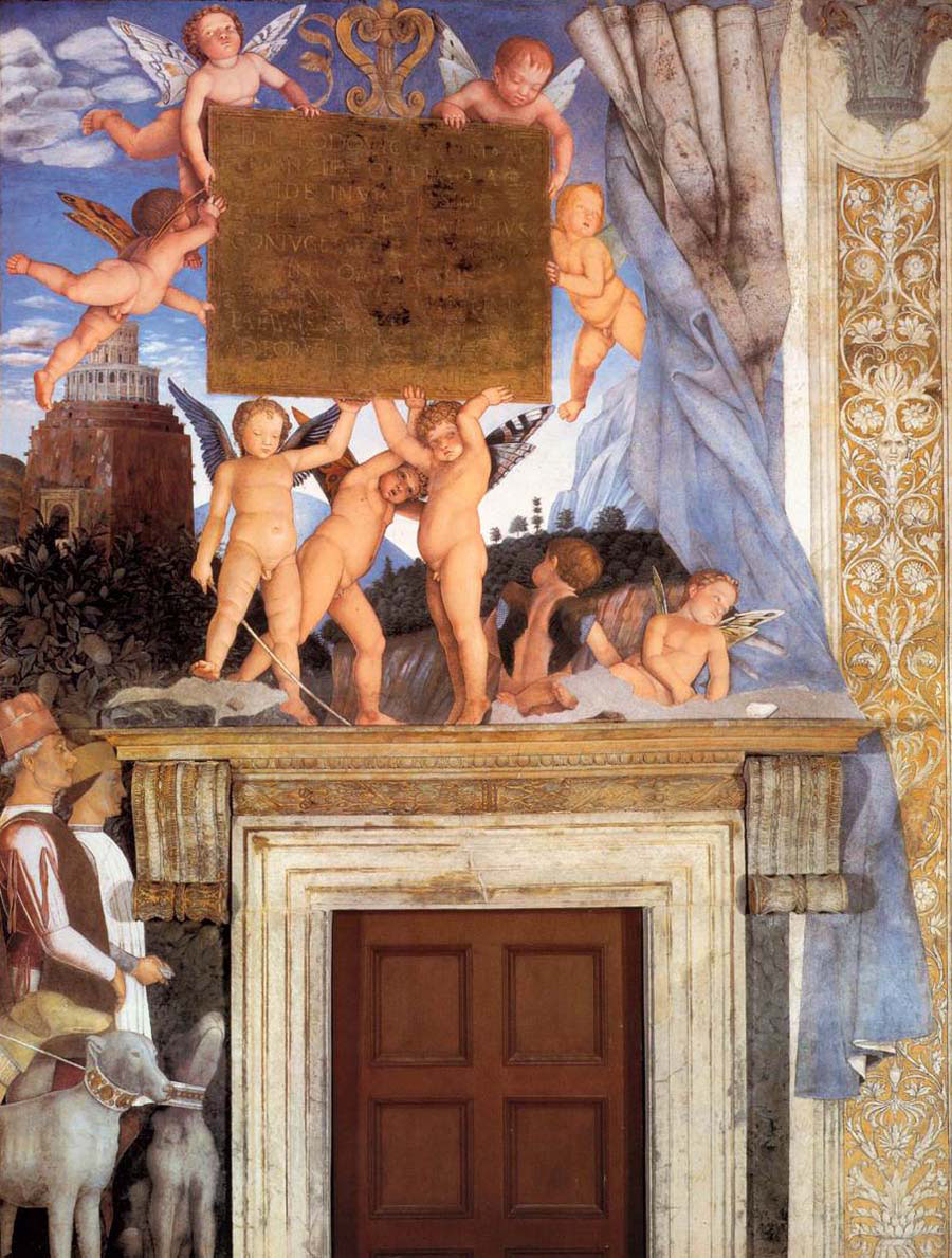 inscription with putti